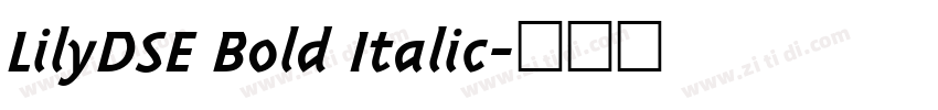 LilyDSE Bold Italic字体转换
